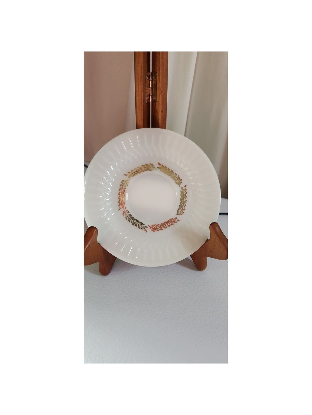Federal Glass Golden Harvest Saucer-Lot of 4